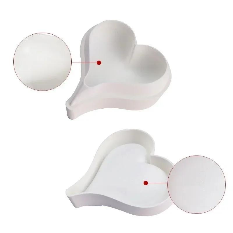 1pcs Silicone Heart Shaped 3D Cake Mold Baking Pastry Mold Chocolate Mousse Mold Cake Decorating Tool Baking Tray