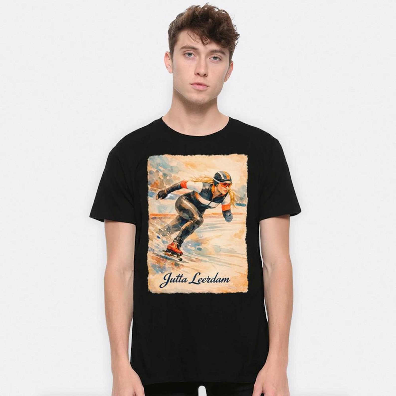 Jutta Leerdam T-Shirt, Dutch Speed Skating Tee, Men s and Women s Sizes (JTT-032811) 2XL