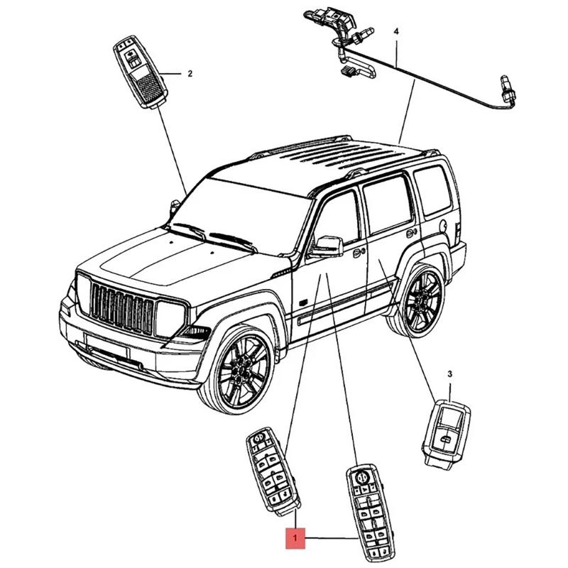 Left Driver Side Power Window Switch 4602632AG 4602632AH 4602632AC Window Lifter Button