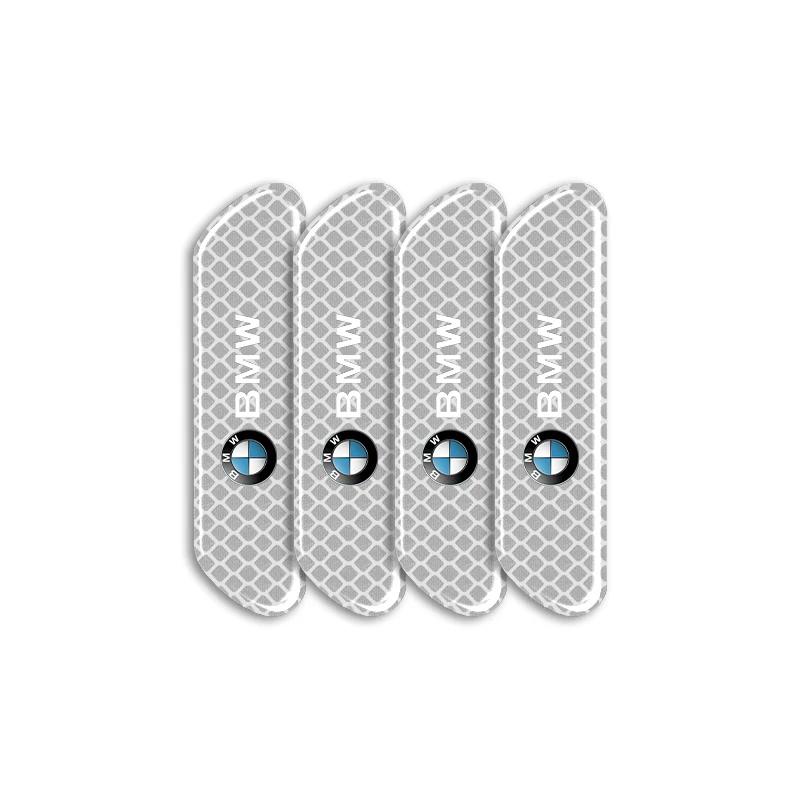 4PCS/set Car Reflective Strips Warning Stickers Car Styling for BMW M Performance M2 M3 M5 320 325 E28 E30 E34 E36 E39 E46 E52