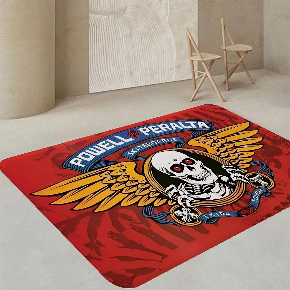 

Powell P-Peralta Skateboard Bathroom Mat Non-Slip Laundry Room Mat Laundry Decor Balcony Child Living Room Toilet Rug Decoration 40x60cm
