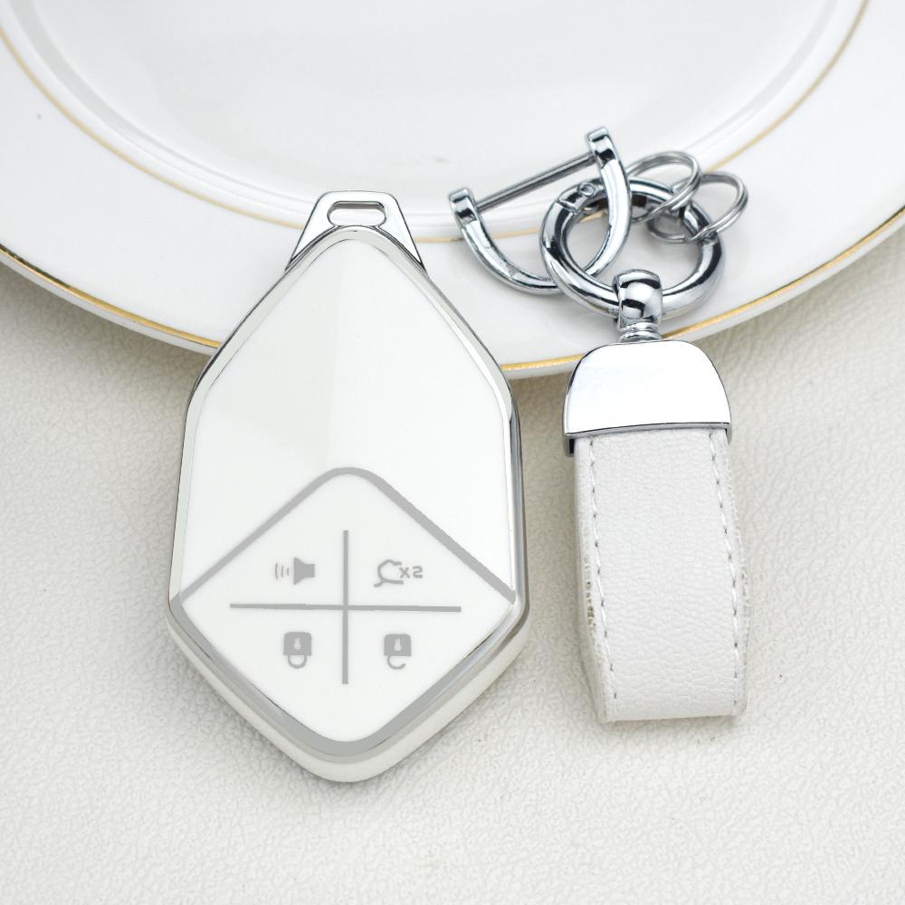 4 Buttons Soft TPU Car Remote Key Fob For Changan Deepal S7 SL03 2023-2026 Key Case Cover Protector Key Chain Auto Accessories