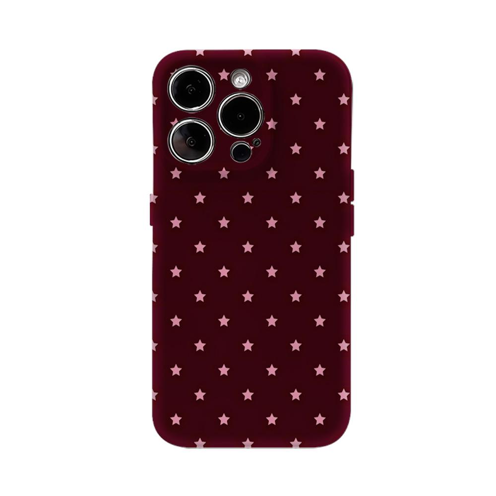 

Pink Star Pattern Phone Case for IPhone 17AIR 16E 16 15 14 13 12 11 17 Pro Max Plus Double-layer Back Cover IPHONE17PROMAX