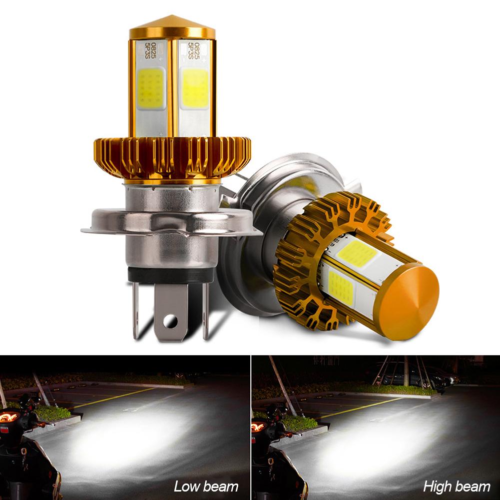 Motorcycle Headlight LED BA20D H6 H4 Bulbs Hi Lo Beam Moto LED Motorbike Headlight Lamp 6000K White 12V 1200LM