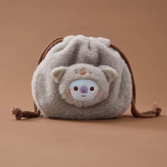 BT21 Dětský plyšový váček na provázek s nadýkaným obličejem