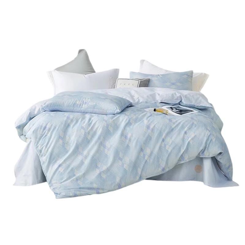 Luolai Blue Rhythm 60TC Cotton 4-Piece Bedding Set