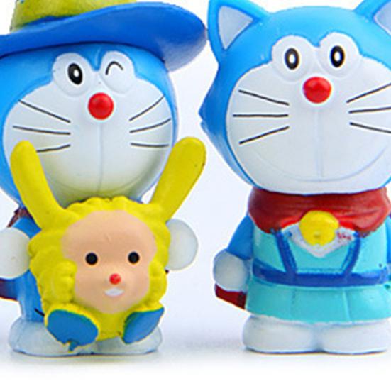 8Pcs/Set Lovely Statue Model Toy Funny Multifunctional Cartoon Doraemon Action Figurine for Decoration