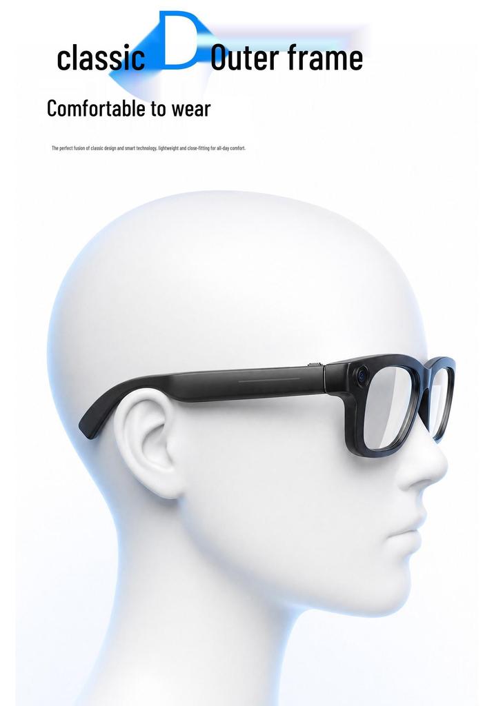 Cross-Border AI Smart Glasses T100: 800W Pixel Camera, 8G Memory, Video Recording, AI Object Recognition, Translation