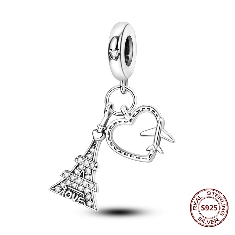 

Airplane Charm Bead Component Copper Metal Authentic Original Zircon Clover Avocado Charm Bead Components Bead Component Compatible With Bracelet