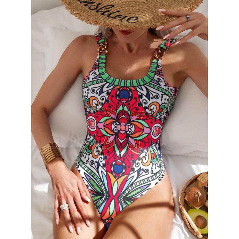 Sexy Print Swimwear Female One Piece Swimsuit Closed Push Up Women's Swimming Wear Bathing Suits Bodysuit Beach Pool Bather