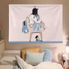 Japanese Style Cute Girl Illustration Tapestry Decorative Wall Art for Bedroom Dormitory Headboard Creative Living Room Decor