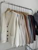 Large size women's retro sweater jacket women's autumn and winter new soft waxy European and American style V-neck knitted cardigan top