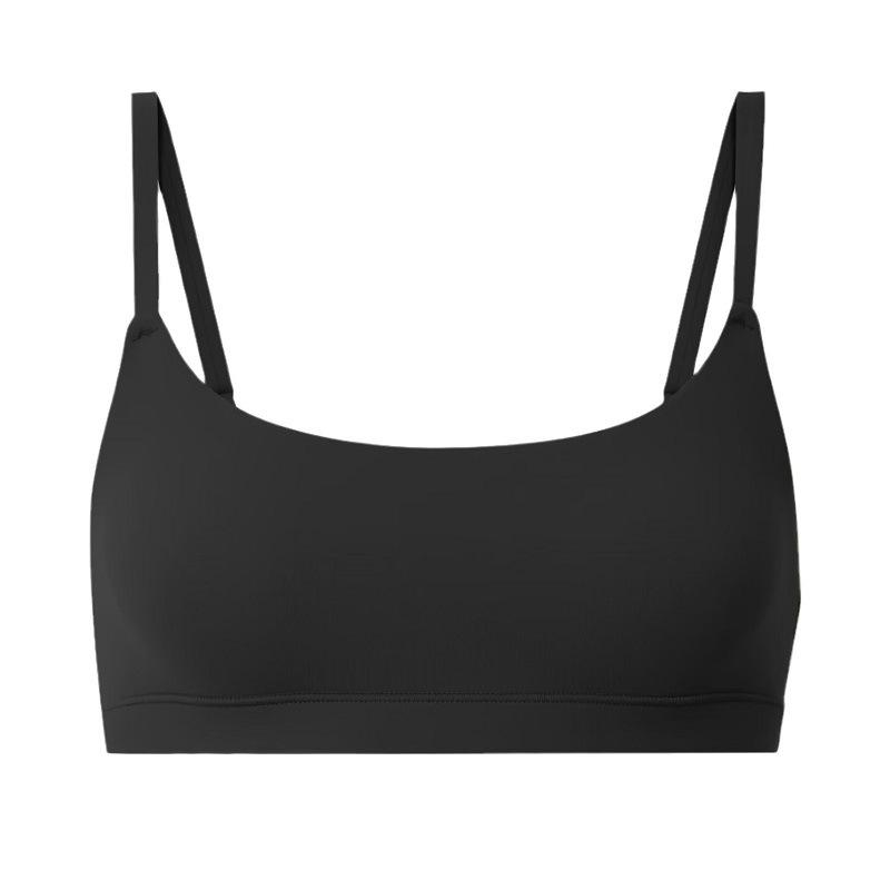 Damen Dünne BH-Abdeckung Ohne Bügel Elastisch Weich Rundhals Fixierte Cups Tanktop BH-Abdeckung