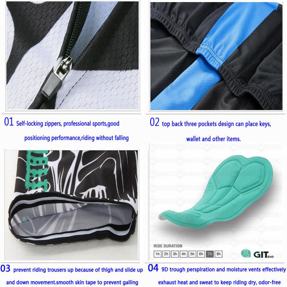 PNS Herren Quick-Drying Atmungsaktive Rad-Trägerhosen mit Webstoff-Patchwork