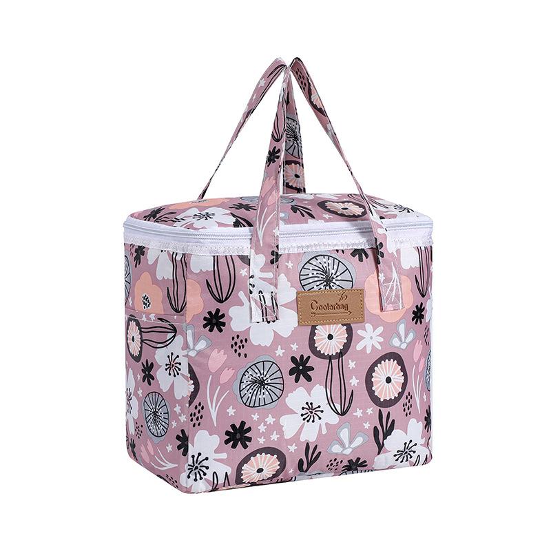 Printed Outdoor Picnic Bag Ice Pack Takeaway Insulation Pack Fresh Portable Lunch Box Bag Travel Food Storage Breakfast Bag