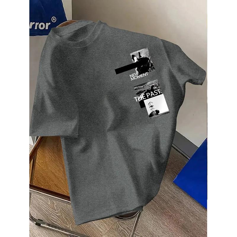 Neues Sommer Herrenmode T-Shirt Persönlichkeit Landschaftsmuster bedruckt Herren T-Shirt Top