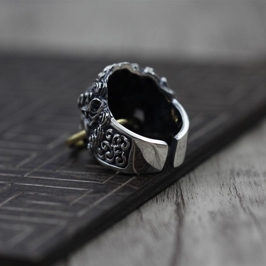 Chinese Style Pixiu Ring Men's Hip-hop Trendy Single Ring Retro Open Ring