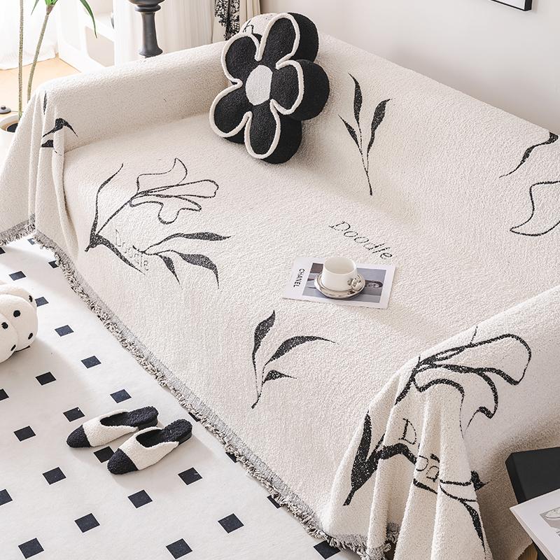 Sofa Cover Cloth Anti-Scratching Sofa Cover Cream Style Four Seasons Universal Non-Slip Full Cover Towel All-Inclusive Universal Sofa Cover