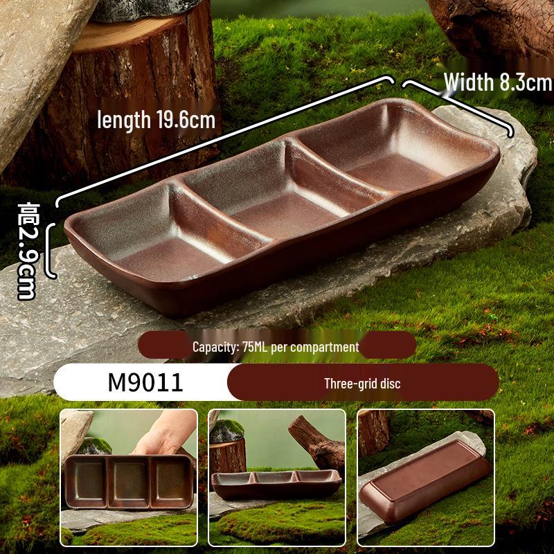 Melamine Plate for Gourmet Hot Pot, Barbecue & Shrimp: Mountain & Field Design