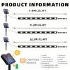 Solar Powered LED Tube String Lights, Waterproof Outdoor Decorative Lighting for Garden, Yard, Tree, Fence, Patio, Holiday Party