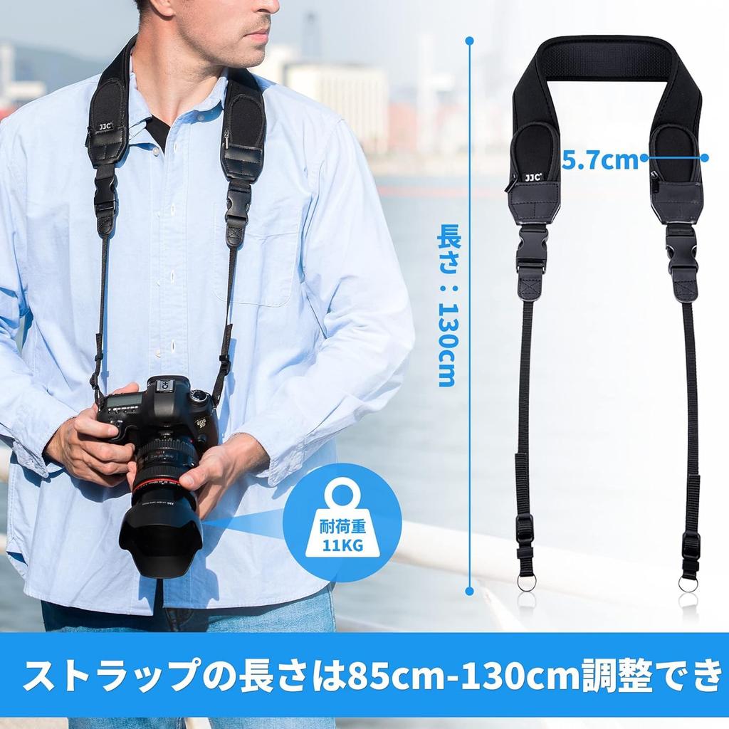 JJC Camera Strap with Storage Camera Shoulder Card and Compatible with Canon EOS R5 Mark II R6 R5 R7 R8 R50 Nikon Z8 ZF ZFC Z7 Z6 III II Z5 Coolpix