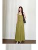 Women's  Elegant Temperament Sleeveless Square Neck Temperament Simple Melody Dress 030