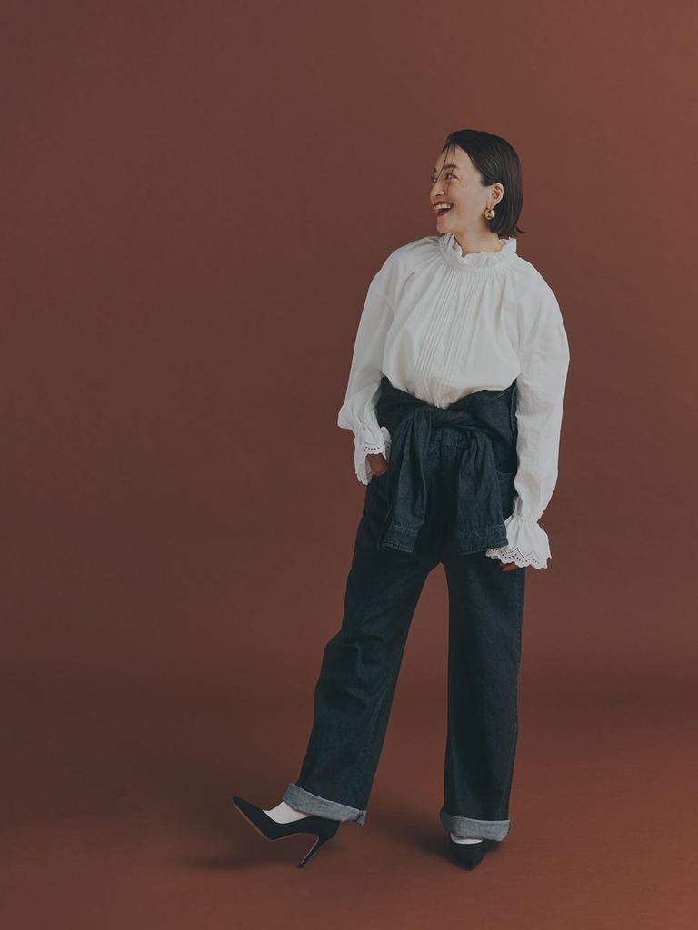 Cohen MIYAKO TAKAYAMA 2-Way Stand Frill Blouse 76106450216 0370 OFF WHITE(03) L