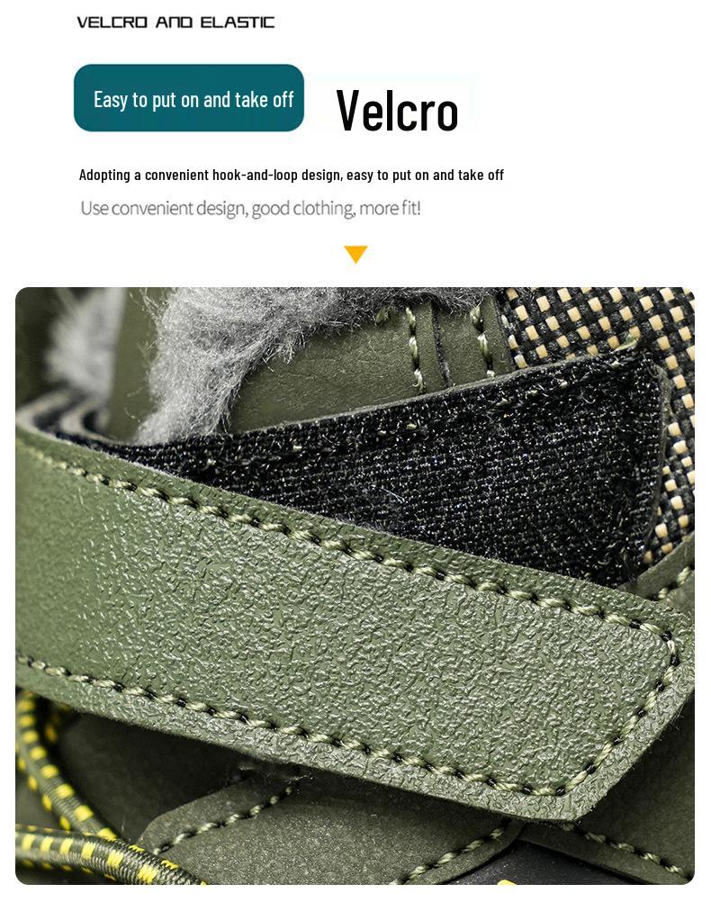 Warm Winter Leather & Velvet High-Top Hiking Boots for Kids