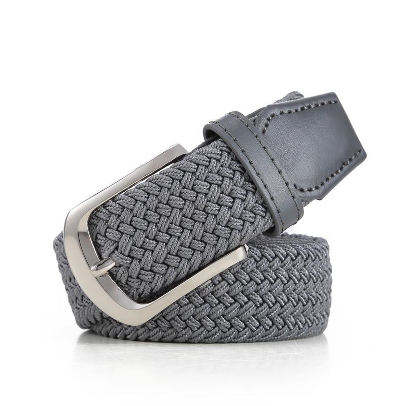 Unisex Braided Elastic Belt, Plus Size, Versatile and Casual