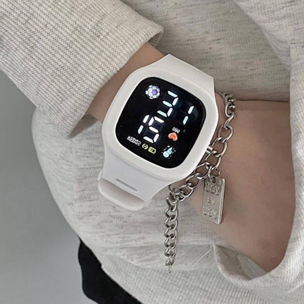 Casual Wrist Watches HD Digital Display Easy To Read Square Dial Watches for Students Boys and Girls