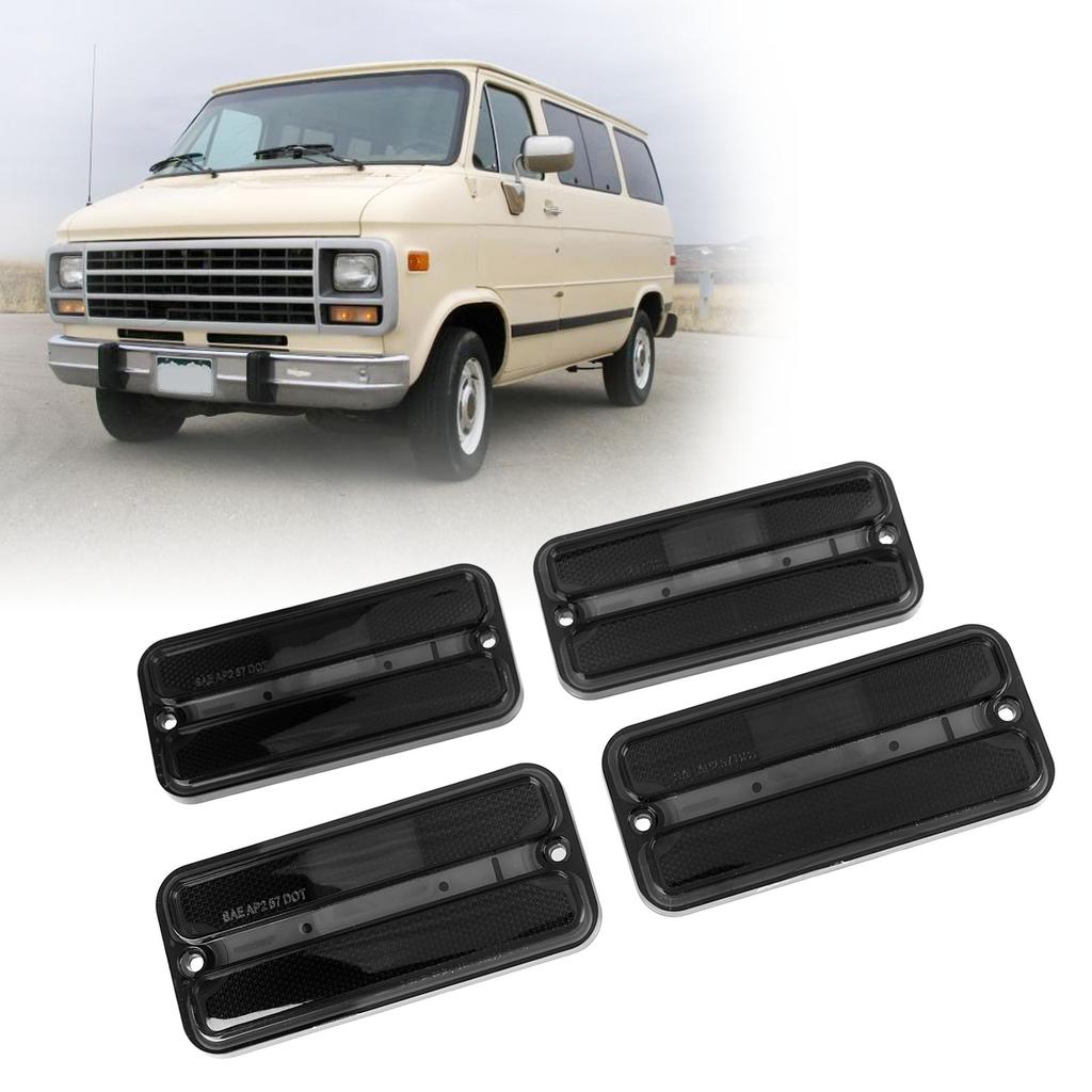 Front Rear Side Marker Light Set 0849‑520 Indicator Lamp Set Replacement for   G‑Series Van 1968‑1972