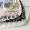 Spring Summer Floral Head Scarf with Decorative Lace Edge for Women Daily Wear Breathable Versatile Fashion Accessory
