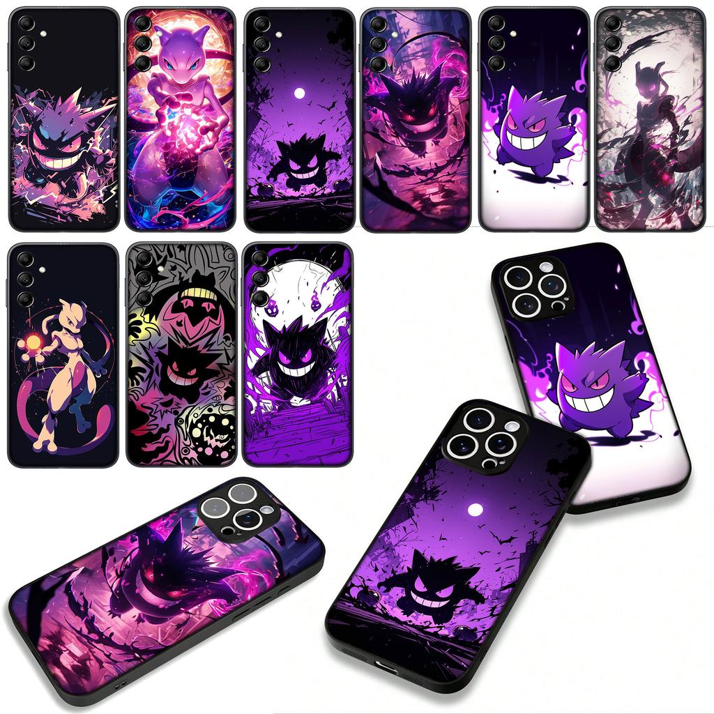 P-Pikachus GO P-Pokemons Gengar Phone Cover for Apple iPhone 16 15 14 Plus 13 12 Mini 17 Pro Max + ProMax 16E Air Case