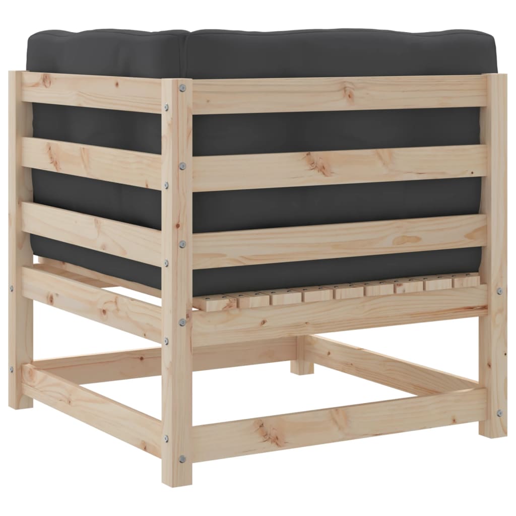 4 piece Garden Sofa Set with Cushions Solid Pine Wood