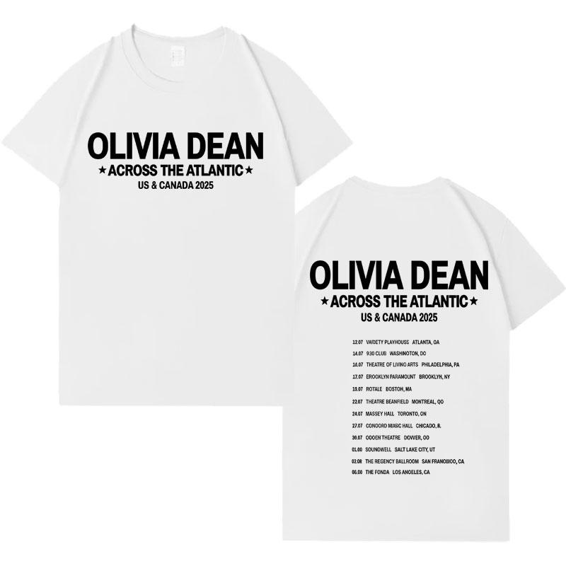 Singer Olivia Dean 2025 Tshrit Fashion Short Sleeve T Shrit Men Women Hip Hop Oversized Cotton Casual Comfort Tshrits Streetwear