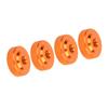 4pcs Knurled Handle Thumb Nuts Through Hole Aluminum Screw Nuts  For Fastener Assembly