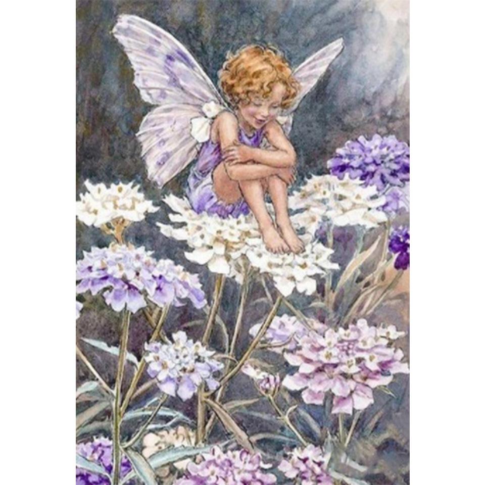 

5D DIY алмазная живопись цветок набор для вышивки крестом полная алмазная вышивка роза фея горный хрусталь художественная картина мозаика украшение подарок Full Round 20x30CM