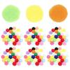 500pcs 25mm Colorful Plush Ball Toy Elastic Plush Ball Creative Manual DIY Hat Scarf Accessories for Kids (Mixed Color)