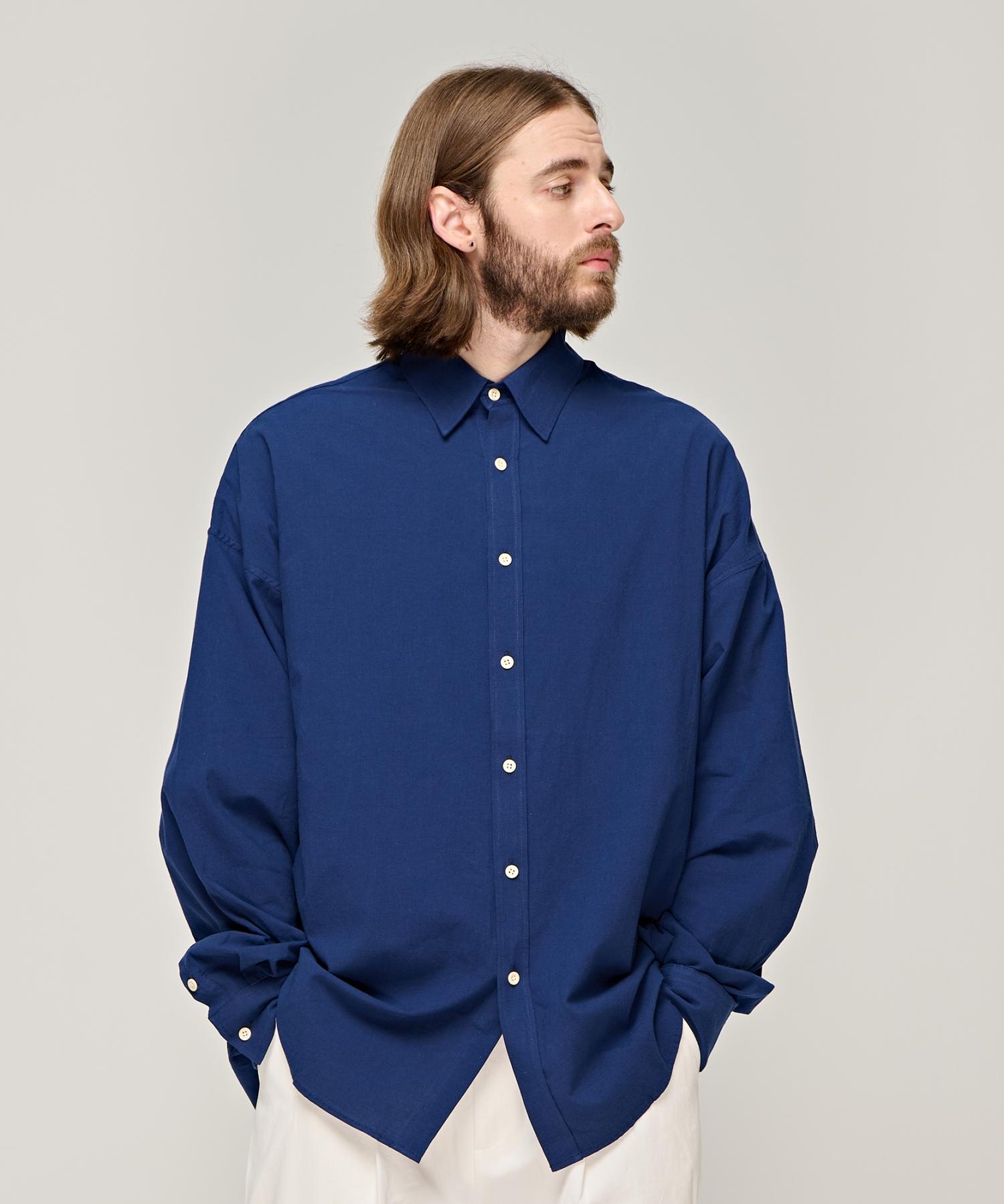 Cargo Bros Cb Pastel Poplin Overshirt (Navy) Free