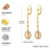 Vintage Religious Virgin Mary Drop Earrings for Women, 14k Gold Plated Zircon Long Dangle Earrings,Hypoallergenic Prayer Jewelry