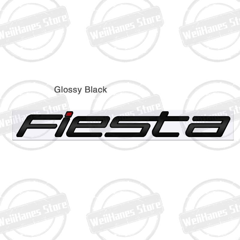 Metal 3D For Ford Fiesta Edge Badge Letter Logo Car Rear Trunk Body Sticker Emblem Glossy Black Accessories