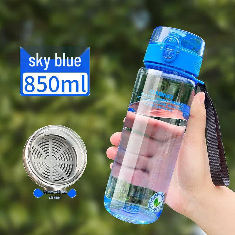 Large Capacity Portable Sports Water Bottle with Straw