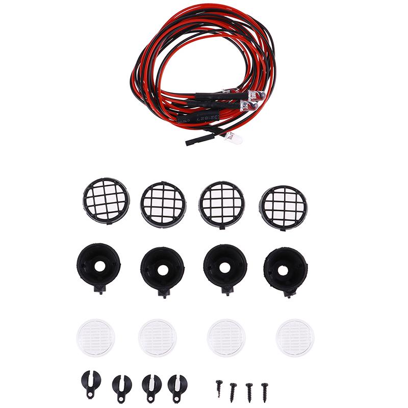 4Pcs Led Spotlight Roof Light Lampshade For 1/10 Rc Crawler Car Axial Scx10