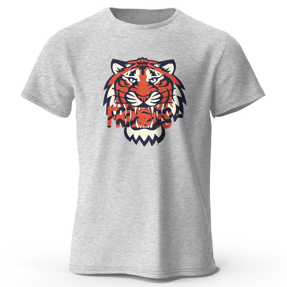 Pánské 100% bavlněné tričko s potiskem tygra Klasické tričko pro muže ženy Nadměrné letní topy trička