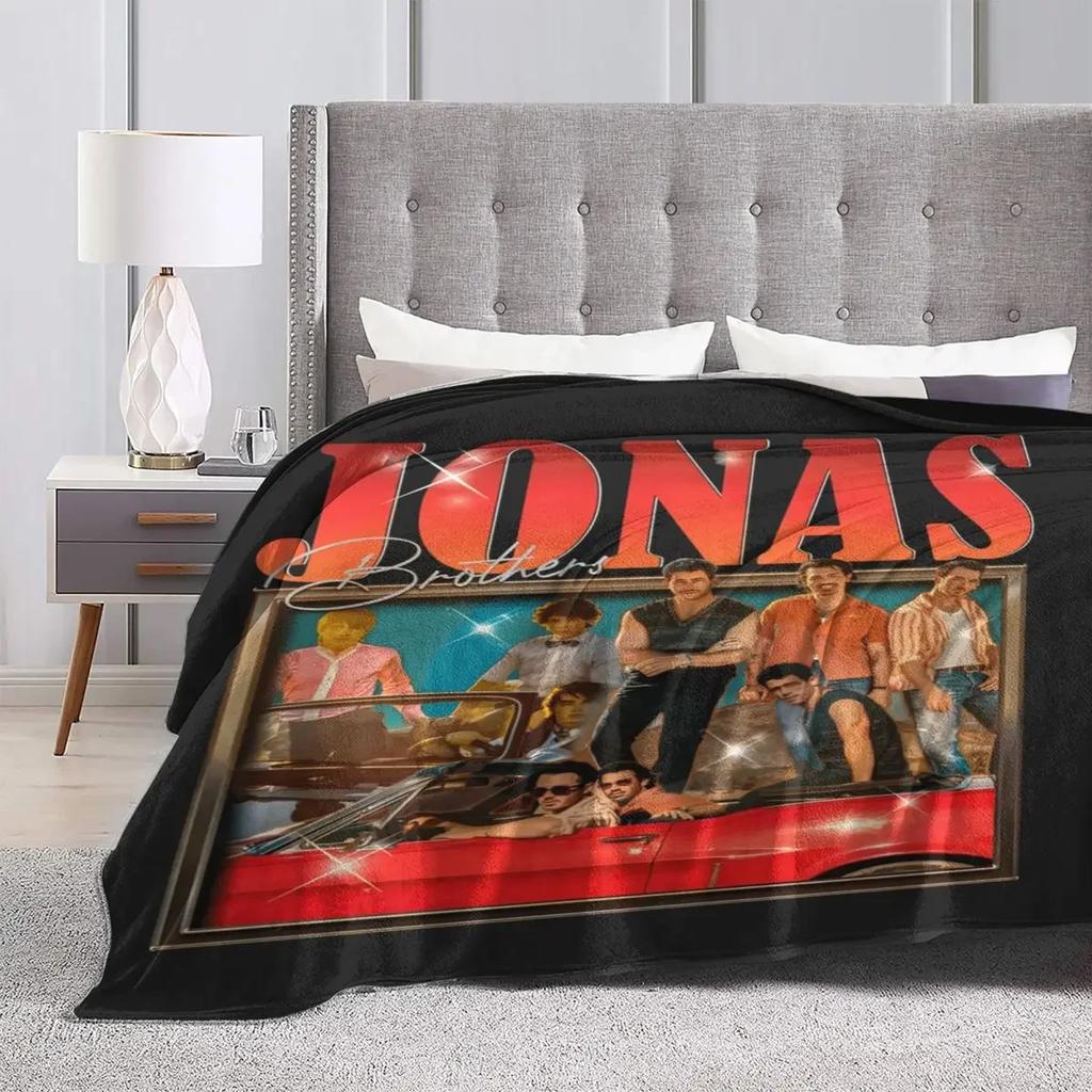 Jonas Music Group Coperta Fratelli Campeggio Coperta in Flanella Super Morbida Camera da Letto Personalizzata Fai da Te Copriletto Idea Regalo