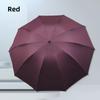 115cm/45.28inch Fashion Simple Umbrella Strong Windproof All Weather Umbrella Large Size 10 Bone Men's Business Umbrella