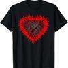 Valentine's Day Heart Red Gothic Grunge Barbs T-Shirt