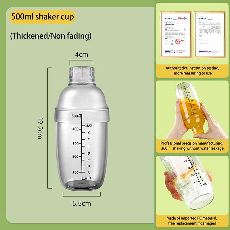 

Пластиковий Смоляний Шейкер для Коктейлів Мартіні Ручний Шейкер Чашка З Шкалою 350мл/500мл/700мл/1000мл Молочний Чай Вино Напій Шейкер Змішувач Барний Інструмент