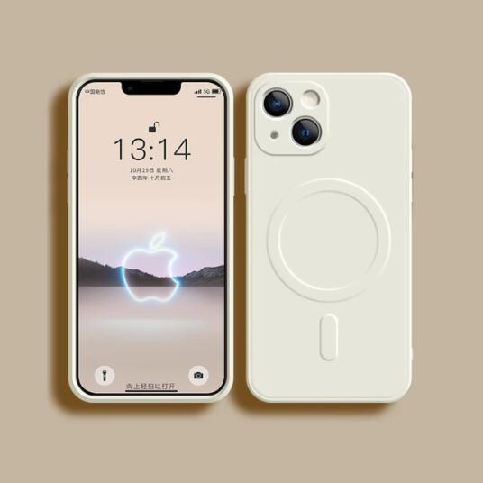 Liquid Silicone Case for For Iphone 17 16 15 14 13 12 11 Pro Max Mini Plus 16e For Magsafe Magnetic Wireless Charge Cover