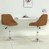 Vidaxl Swivel Dining Chairs, 2 Pcs, Brown, Velvet